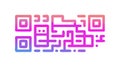 Colorful Abstract QR Code Pattern Vector, vector design Generative AI Royalty Free Stock Photo