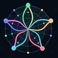 Colorful Abstract Radar Data Visualization Chart Royalty Free Stock Photo