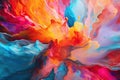 Colorful Abstract Rainbow Painting Wallpaper AI Generated