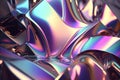 Colorful abstract reflect effect holografic background. Generative AI