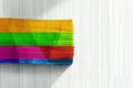 Colorful abstract rendering of the LGBTQ pride flag