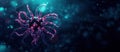 Colorful abstract representation of a virus with tentacle-like structures Royalty Free Stock Photo