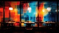 colorful abstract restaurant background