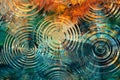 Colorful abstract ripples and waves in water reflection Royalty Free Stock Photo