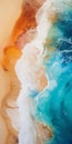 Colorful Abstract Seascapes: A Serene Aerial View With Running Water Royalty Free Stock Photo