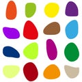 Colorful abstract shapes. Irregular organic forms. Bright geometric elements. Playful vector design.