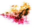 Colorful abstract smoke background. . Fluid art, mixture of colors creating transparent waves and swirls. Royalty Free Stock Photo