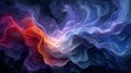 Colorful abstract smoke waves Royalty Free Stock Photo