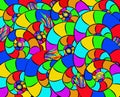 Colorful abstract snailsColorful abstract snail