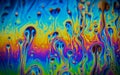 Colorful and abstract soap bubble art