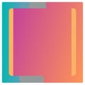 Colorful Abstract Square Design with Gradient and Border Royalty Free Stock Photo