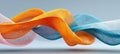 Colorful Abstract Streamline Wave Illustration with Soft Textures and Flowing Cloth Graphic Design Royalty Free Stock Photo