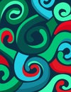 Colorful abstract swirls background