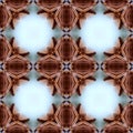 Colorful abstract symmetry background. Seamless geometric pattern ornament for design. Brown and blue pattern. Royalty Free Stock Photo