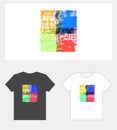 Colorful abstract t-shirt graphic design Royalty Free Stock Photo