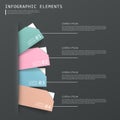 Colorful abstract tag infographic elements set Royalty Free Stock Photo