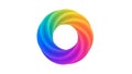 Colorful Abstract Torus on White Background Royalty Free Stock Photo