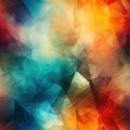Colorful abstract triangle background in dark aquamarine and dark amber (tiled) Royalty Free Stock Photo