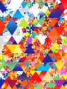 Colorful abstract triangle shapes pattern design