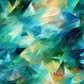 Colorful abstract triangles in an angular cubist style (tiled)