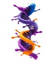 Colorful Abstract Twisting Structure DNA with Organic Forms