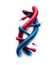 Colorful Abstract Twisting Structure DNA with Organic Forms