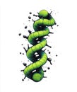 Colorful Abstract Twisting Structure DNA with Organic Forms