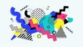 Colorful abstract vector illustration with geometric shapes and patterns Royalty Free Stock Photo