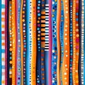 Colorful Abstract Vertical Stripes and Dots Pattern Royalty Free Stock Photo