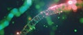 Visual representation of genetic data with abstract DNA strands showcasing biotechnology concepts