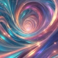Colorful Abstract Vortex with Swirling Patterns and Glowing Light at the Center