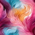 Colorful abstract wallpaper with feathers in fluid transitions (tiled)