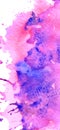 Colorful abstract watercolor background with splashes and spatters. Modern creative backdrop for trendy design. Royalty Free Stock Photo