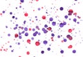 Colorful abstract watercolor texture with splashes and spatters. Red and purple paint drop stain isolated on white background. Royalty Free Stock Photo