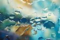 Colorful abstract watercolor wet background with gradient blue Royalty Free Stock Photo