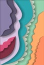 Colorful abstract in wave form vector illustration