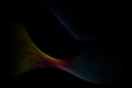 Colorful abstract wave lines flowing on a black background ideal for technology, music, science and the digital world Royalty Free Stock Photo