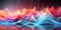 Colorful abstract wave with sound visualization pixel background for music concept. Concept Music Visualization, Abstract Art, Royalty Free Stock Photo