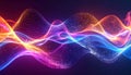 Colorful Abstract Waveforms with Vibrant Light Effects Royalty Free Stock Photo