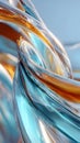 Colorful abstract waves blend vibrant blue and orange tones in a dynamic display of light and form Royalty Free Stock Photo
