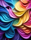 Colorful abstract waves flowing and creating a stunning visual design.