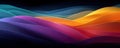 Colorful abstract waves with gradient tones on a dark background Royalty Free Stock Photo