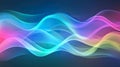 Colorful abstract waves of light creating a dynamic flowing pattern Royalty Free Stock Photo