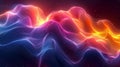 Colorful abstract waves of light in a dark background Royalty Free Stock Photo