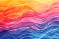 Colorful abstract waves merging warm and cool hues in a fluid, dynamic flow of vibrant energy.