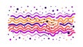 Colorful abstract wavy line pattern with scattered dots, vector design Generative AI Royalty Free Stock Photo