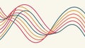 Colorful Abstract Wavy Lines Pattern, vector design Generative AI Royalty Free Stock Photo