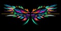 Colorful abstract wings on isolated background Royalty Free Stock Photo