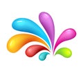 Colorful abstrak icon on white background Royalty Free Stock Photo