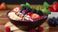 Colorful acai bowl with vibrant ingredients